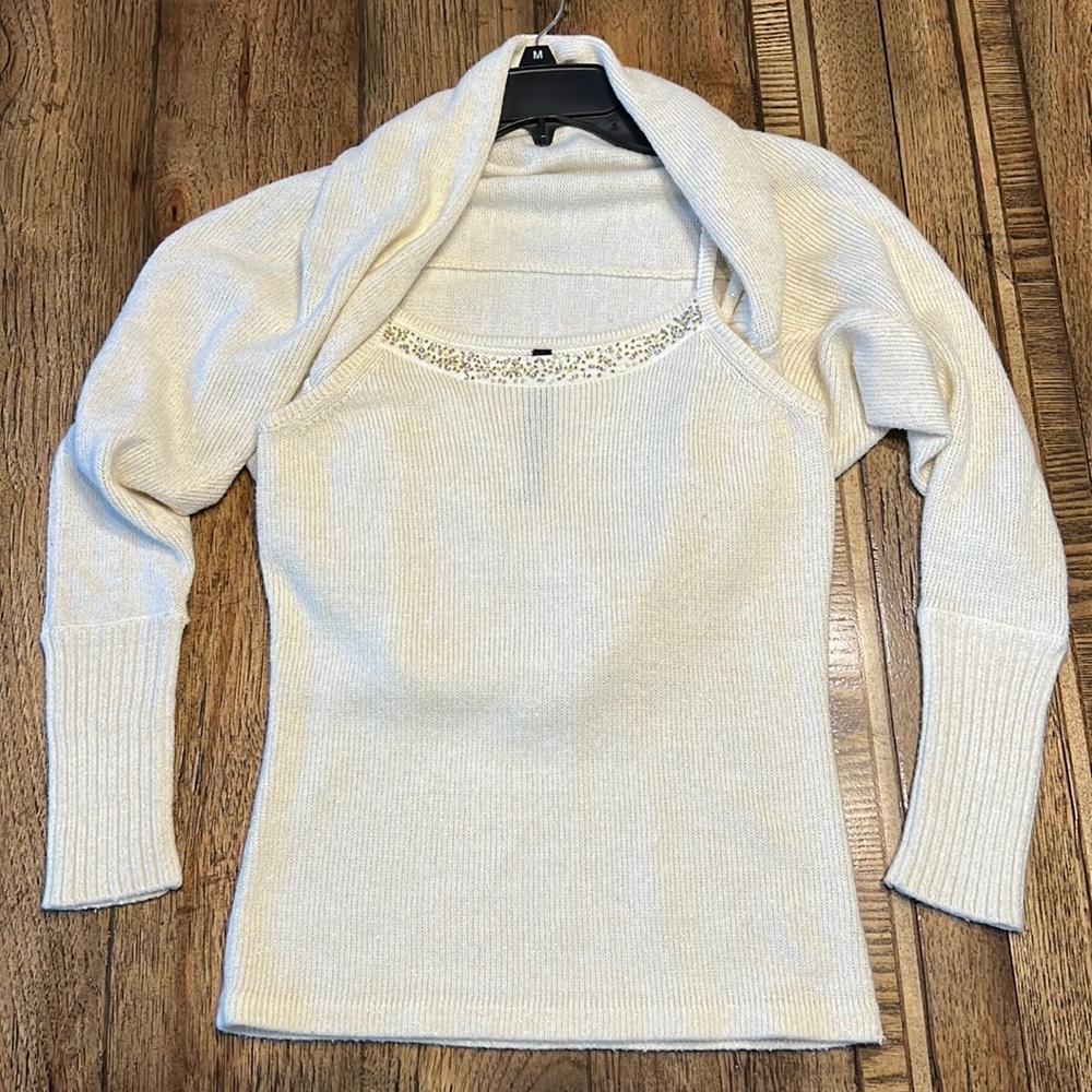 Sweater tank with shoulder shrug